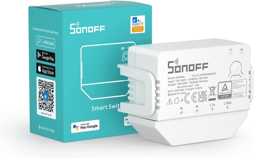  SONOFF - MINI R3 -Wi-Fi DIY smart switch  16A