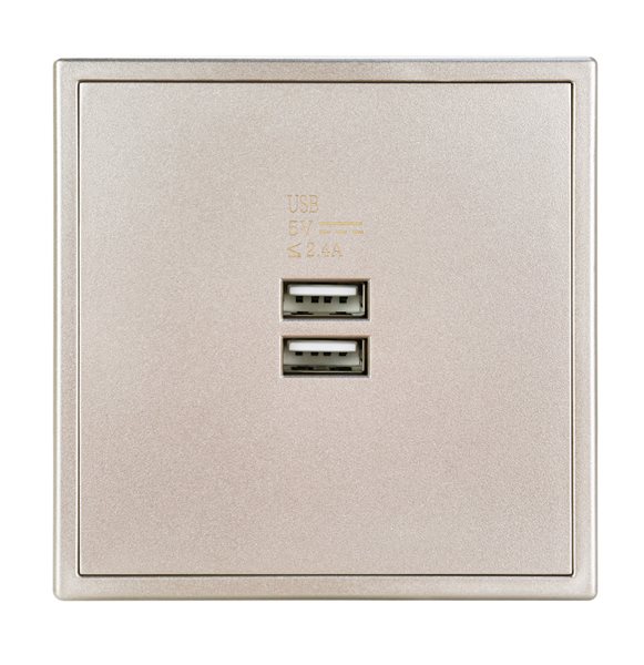 HDL Tile Dual USB Charger Wall Outlet