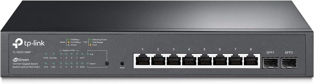 TP-Link 8-Port Gigabit Smart PoE+ Switch with 2 SFP Slots