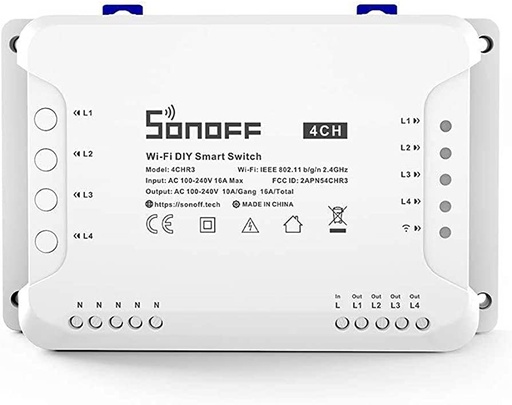 [4CHPROR3] SONOFF - 4-Gang Wi-Fi/RF Smart Switch